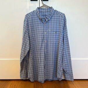 Vineyard Vines On-The-Go Performance Men’s Button-Up Plaid Shirt Size XL
